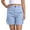 Light Blue, variant on Horkkom Hiking Shorts Women Button Zipper Elastic Waist Cargo Shorts Running Athletic Travel Golf Shorts with Pockets XXL