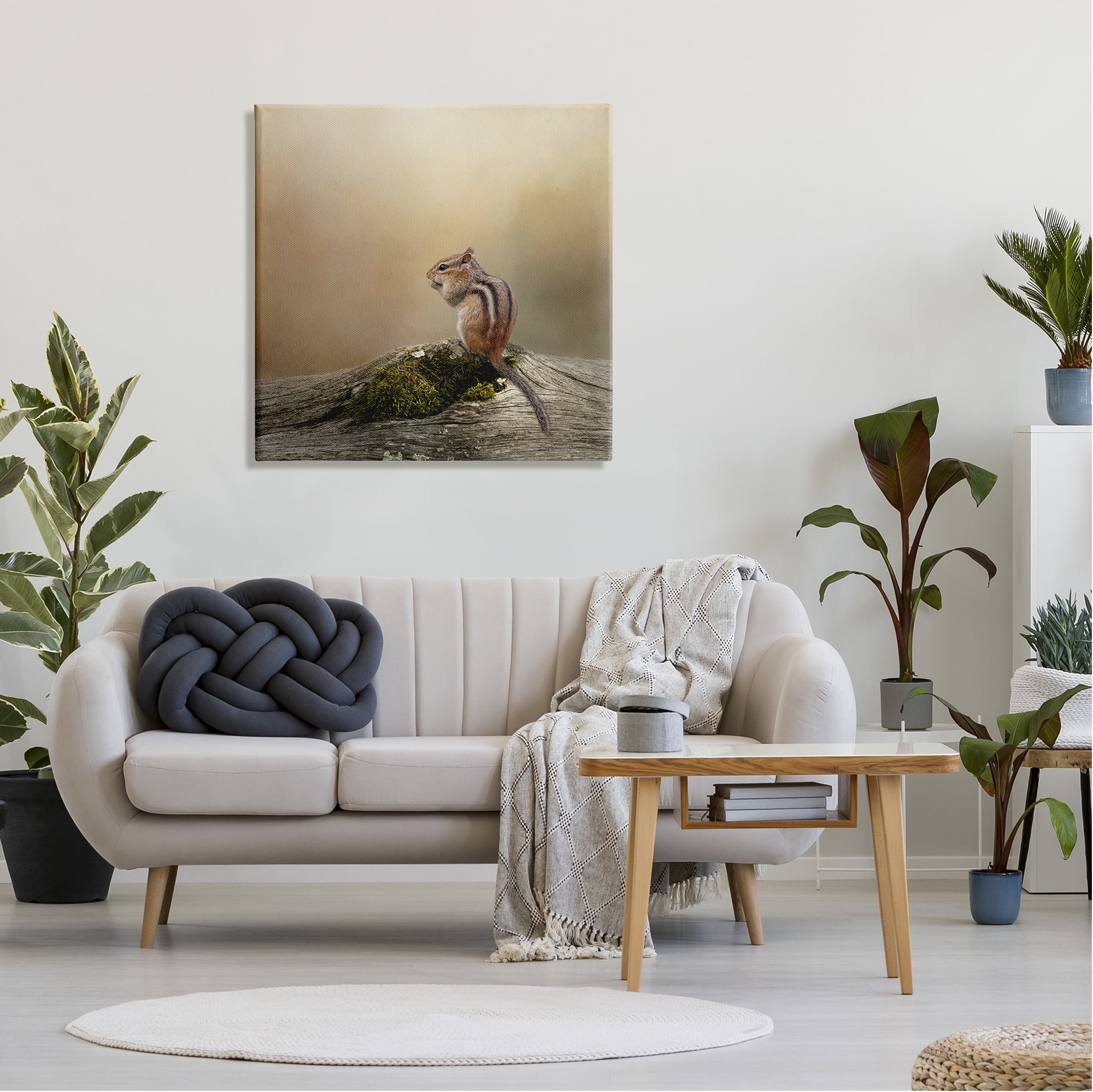 Stupell Chipmunk Peaceful Woodland Nature Animals & Insects Photography Gallery Wrapped Canvas Print Wall Art