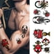 thumbnail image 1 of Cuadros Decorativos Impermeable Negro Rojo Rosa Flores Tatuajes 8PCS para Cuerpo Brazo Pecho Hombro Muslo Wdftyju embutido en tela, 1 of 3