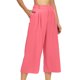 thumbnail image 1 of Pantalones de Pierna Ancha de Cintura Alta para las Mujeres de Verano Pantalones Casuales de Color Sólido, Longitud Larga con Bolsillos Laterales, 1 of 7