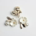thumbnail image 3 of KLKCMS 10pcs Pearl Embellishment Buttons Flatback For Wedding Scrapbooking Craft Making beige, 3 of 9