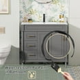 thumbnail image 4 of 36" Freestanding Bathroom Vanity with Ceramic Sink Top, Faucet, Classic Tapered legs, 4 of 8