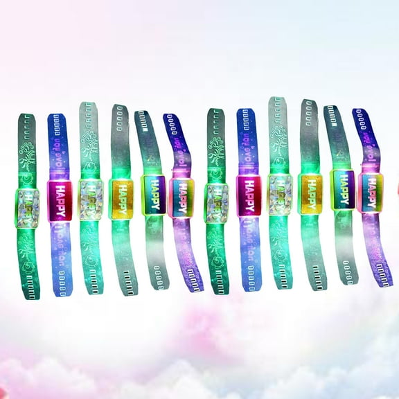 WHAMVOX 12 PCS Elderly Bracelet Colorful Bracelet 10X2.1 Cm