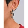 thumbnail image 3 of Snake Earrings for Women Men, Punk Gothic Stainless Steel Stud Earrings, Hypoallergenic Retro Gray Snakes Jewelry with Zircon, Statement Cool Rock Hip Hop Biker Earring Halloween Gifts, 3 of 4