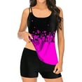 thumbnail image 1 of Tankini Swimsuits for Women Large Bikini Set Digital Print Suspender Beach Split Bathing Suits, 1 of 5