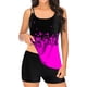 thumbnail image 1 of Gibobby Trajes de Baño para Mujer Traje de baño Bikini Tirante de mujer Conjunto grande de playa dividido Conjunto de trajes de baño de impresión digital(Morado,M), 1 of 5