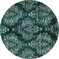 thumbnail image 1 of Ahgly Company Indoor Round Abstract Light Blue Modern Area Rugs, 4' Round, 1 of 4