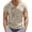 Khaki, variant on European Solid Color Button Knitted Knot Men Casual Loose Comfortable Sports Foreign Trade V Neck Short Sleeved T Shirt Large Mens T Shirts