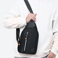 thumbnail image 5 of Men's Sling Bag, Lightweight Waterproof Crossbody Bag with Zipper Pockets, Stylish Adjustable Shoulder Strap for Outdoor and Daily Use, 5 of 6