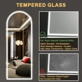 thumbnail image 6 of Hasipu 77" x 30" LED Arch Full Length Mirror, White Frame Mirror with Lights Wall Mounted Free Standing Leaning for Bedroom, Living Room, Dressing Area, 6 of 8