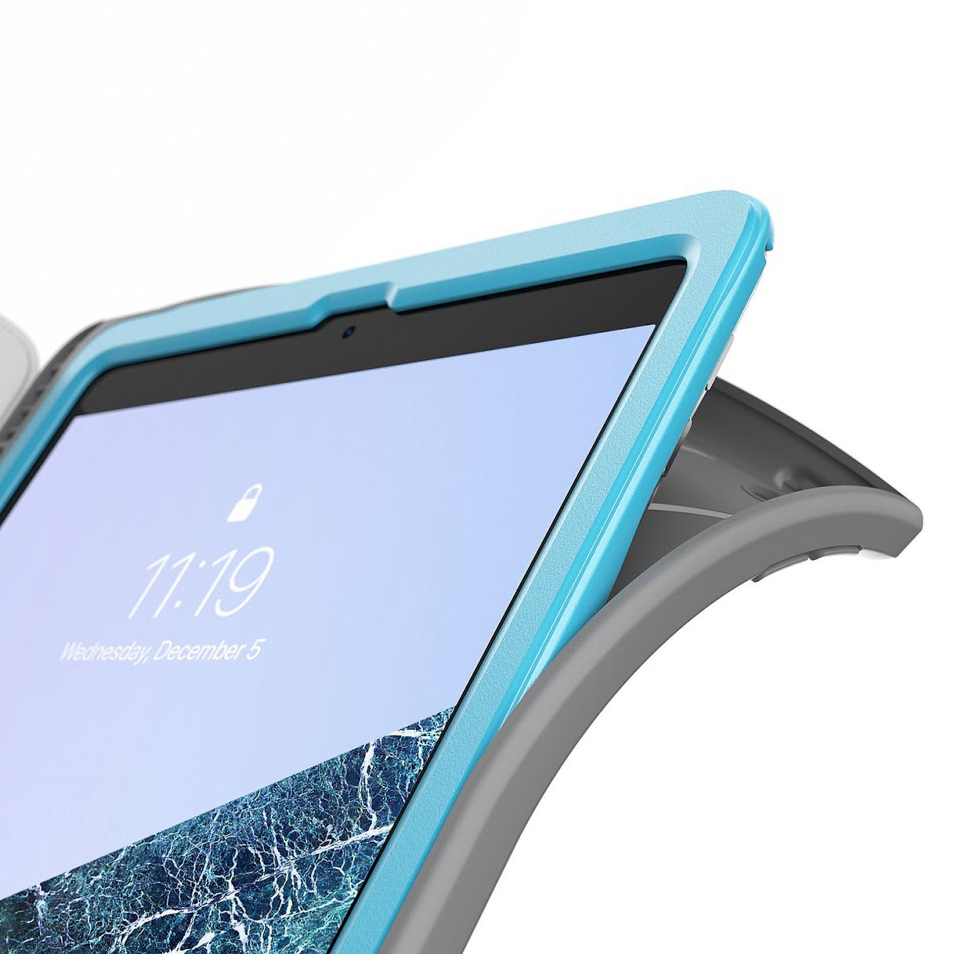 New iPad 9.7 Case 2018/2017, [Built-in Screen Protector] i-Blason [Cosmo] Full-Body Trifold Stand Protective Case Cover with Auto Sleep/Wake & Apple Pencil Holder for Apple iPad 9.7 Inch (Blue)