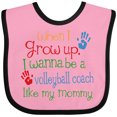 thumbnail image 3 of Inktastic Volleyball Coach Like Mommy Boys or Girls Baby Bib, 3 of 4