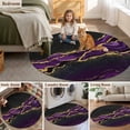 thumbnail image 5 of Marble Black Round Area Rug 7 FT,Non Slip Living Room Area Carpet,Purple Gold Art Abstract Vintage Farmhouse Washable Soft Circular Rug Floor Carpet for Bedside Office Play Room Classroom, 5 of 9