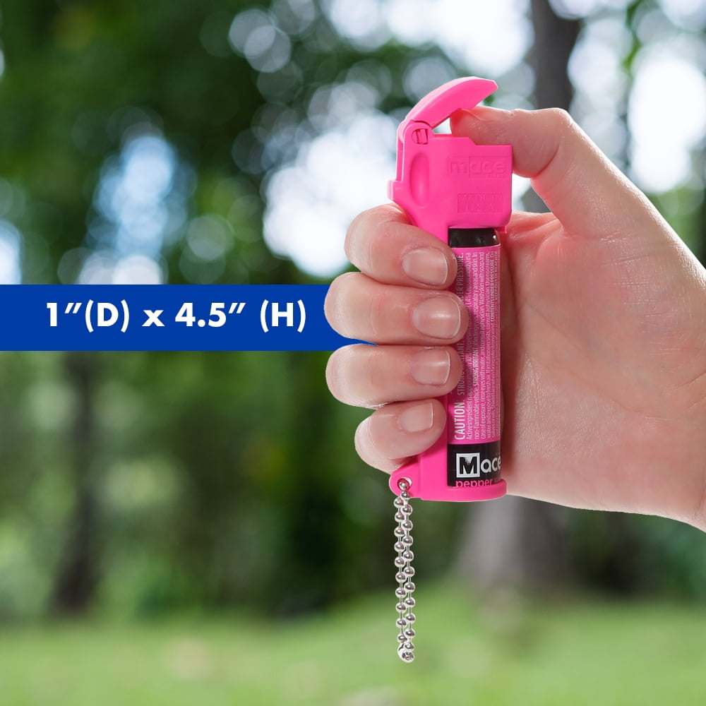 Mace Brand PepperGuard Pepper Spray - Pink - Police Strength OC Pepper Formula, UV Detection Dye
