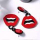 thumbnail image 2 of Pendientes colgantes de acrílico estilo punk hip hop para mujer, con forma de labios rojos, con forma de gota, joyería creativa, exquisita y útil, 6,8 x 3,8 cm., 2 of 5