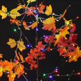 thumbnail image 4 of 10LEDs Battery Powered Artificial Maple Leaves String Light Thanksgiving Decorative Lamp with Battery Box Home Indoor Fairy Lights, 4 of 15