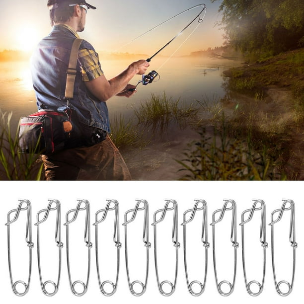 Youthink Stainless Steel Fishing Tackle Fishing Snap Clip, Float Line Tuna Clip, 10pcs Sharking For Floats