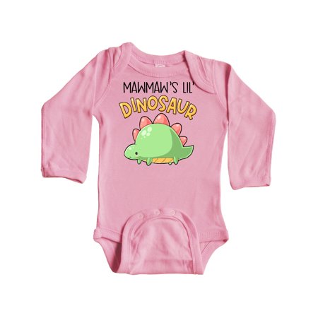 

Inktastic Mawmaw s Lil Dinosaur with Cute Stegosaurus Gift Baby Boy or Baby Girl Long Sleeve Bodysuit
