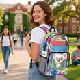 thumbnail image 3 of SEANATIVE Clear PVC Backpack for Kids Boys Girls Transparent Bookbag See Through School Daypack Middle High School Backpacks Rucksack Schoolbag, Colorful Koala Flower, 3 of 7