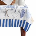 thumbnail image 4 of Navy Blue Coastal Table Cloth Waterproof Tablecloths, Summer Nautical Lighthouse Starfish Tablecloth Dining Table Cover for Kitchen Party Tabletop Outdoor, Rectangle Tablecloth 60x102 Inch, 4 of 9