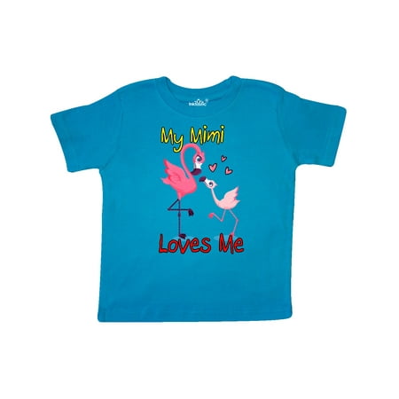 

Inktastic My Mimi Loves Me Flamingo Gift Toddler Boy or Toddler Girl T-Shirt