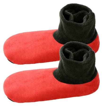 

Winter Non-Skid Home Warm Slipper Socks House Indoor Boot Sock Shoes With Anti-Skid Bottom Soles For Home Indoor Light Red
