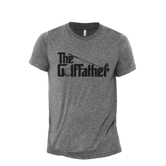The Golf Father Men's Modern Fit Fun Casual T-Shirt Printed Graphic Tee Heather Grey Small