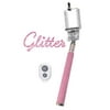 YOBI YB-ST-000901 Glitter Selfie Stick with Remote, Pink