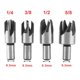 thumbnail image 4 of Juego de brocas de garra recta y cónica de acero al carbono, cortador de madera, herramienta de corte de sierra perforadora para carpintería, 5/8 ", 1/2", 3/8 ", 1/4", 8 Uds., 4 of 5