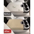thumbnail image 5 of KBH Center Console Cover for 2007-2014 Silverado Tahoe Sierra Yukon Suburban with Jump Seat Console, Anti-Scratch Leather Arm Rest Cushion Pad Protector Interior Accessories, Beige, 5 of 7