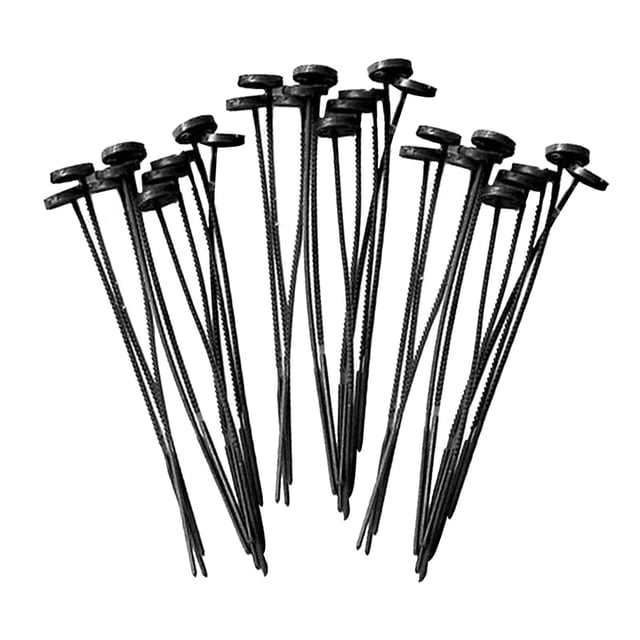 yuksok Plastic Quick Fixed Convenient Needleless Button Sew Accessories Black 30pcs