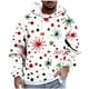 thumbnail image 2 of Sudadera con capucha para hombre, estilo casual, con cuello redondo, estampado, manga larga, blusa de poliéster, 2 of 5