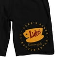 thumbnail image 2 of Gilmore Girls Luke's Diner Logo Men's Black Sleep Shorts, 2 of 5