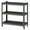 Black, variant on 3-Tier Portable Metal Shelving Unit on wheels with storage, Heavy Duty Multi-function Work table for Garage, Kitchen, Living Room and Utility Room, Black (34" x 18" x 32")