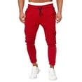 thumbnail image 2 of Vedolay Mens Sweatpants with Pockets Outdoor Straight Type Fitness Pants Casual Pants Trousers Red,2XL, 2 of 5