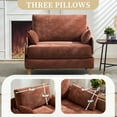 thumbnail image 7 of Leumius Foldable Sofa Bed,3-in-1 Convertible Sleeper Chair,Modern Foldable Sofa Chair With 3 Pillows for Small Spaces,Orange, 7 of 7