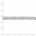 thumbnail image 5 of 925 Sterling Silver 6.3mm Beveled Curb Chain 18 Inch, 5 of 7