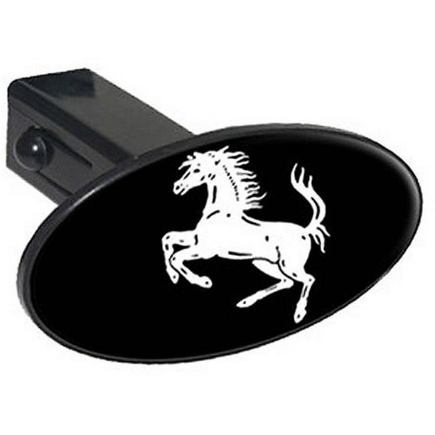 Horse Rearing Up 1.25" Oval Tow Trailer Hitch Cover Plug Insert