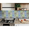 HomeRoots 400323 7 x 7 in. Cana Multi Blue Mosaic Peel & Stick Tiles