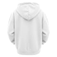 thumbnail image 7 of felwors Long Sleeve Waffle Knit Zip-Up Hoodie Oversized Textured Sweatshirt with Kangaroo Pocket for Women Fall Casual Cozy White for Size XXL, 7 of 7