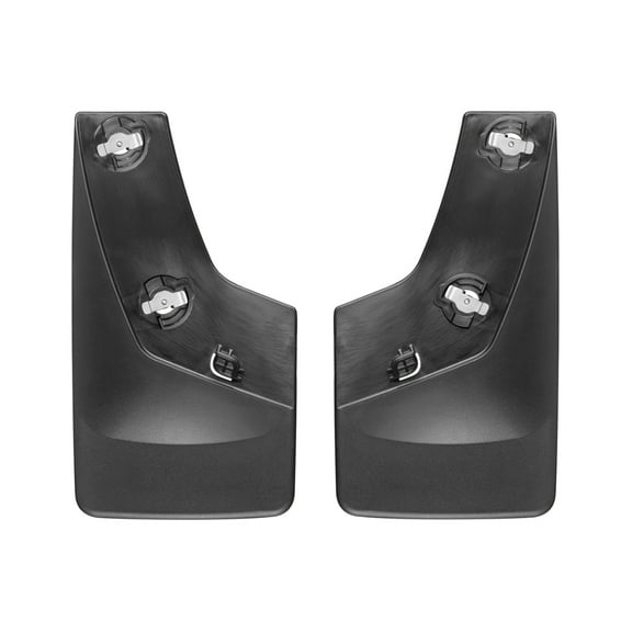 WeatherTech Custom No Drill Splash Guard MudFlaps compatible with Chevrolet Silverado, Silverado 1500, Silverado 2500HD/3500HD, Rear Pair - Black