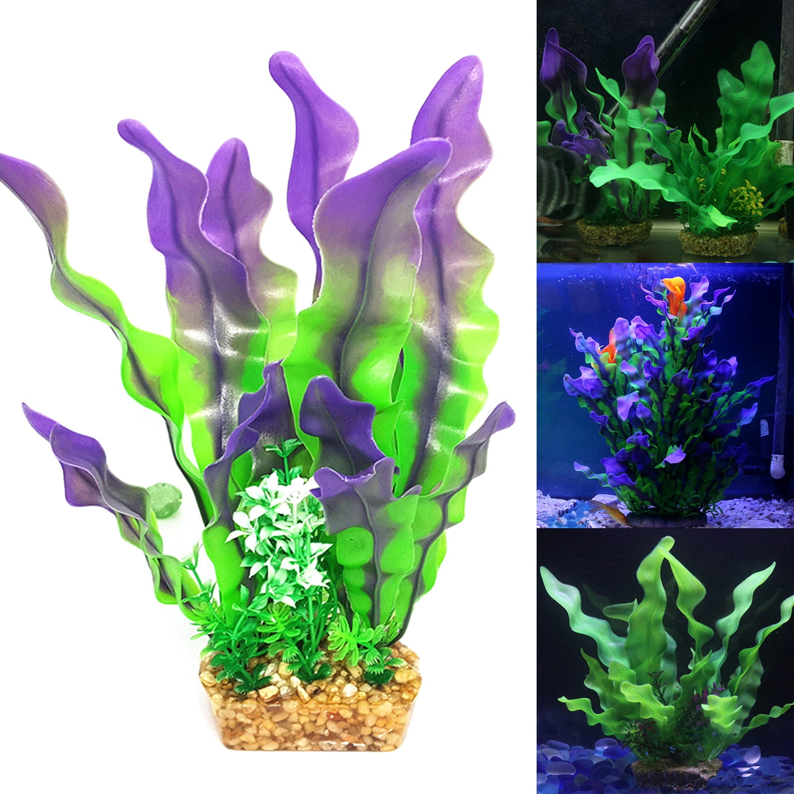 Artificial Seaweed Water Plants Plastic Fish Tank Aquarium Decoration DIY  Green 