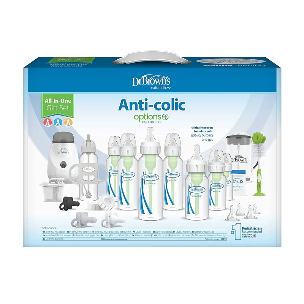 Dr. Brown’s Natural Flow Options+ All-in-One Baby Bottle Gift Set, 38 Piece
