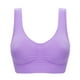 thumbnail image 1 of Gibobby Lencería sexy de mujer tanga Bandeau Mujeres Top Sujetador Tubo Acolchado Elástico Más Doble Extraíble Sin Tirantes Tamaño Íntimos(Morado oscuro 3XL), 1 of 4