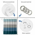 thumbnail image 3 of Blue Ombre Wooden Shower Curtain Set - Standard 72" x 72" Washable Bathtub Curtain with 12 Hooks, Farmhouse Retro Wood Gradient Waterproof Fabric Stall Shower Curtains for Bathroom/Bathtub Décor, 3 of 6