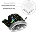 thumbnail image 6 of Pofeuu Music Notes Print Oven Mitts and Pot Holders 4 pcs Set,High Heat Resistant 500 Degree Extra Thicken Long Kitchen Cotton Oven Glove for Cooking, 6 of 6