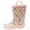 Pink Yellow Pretty Floral, variant on Girl Rain Boots, Soft Painted Floral, 5 Toddler