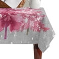 thumbnail image 4 of Grey Pink Christmas Table Cloth Waterproof Tablecloths, Xmas Tree Snowflake Winter Tablecloth Dining Table Cover for Kitchen Party Tabletop Outdoor, Rectangle Tablecloth 60x102 Inch, 4 of 9