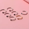 thumbnail image 6 of HOOUN Fake Piercing Stainless Steel Nose Hoops Body Jewelry Gifts Simple Ring -Pink, 6 of 9