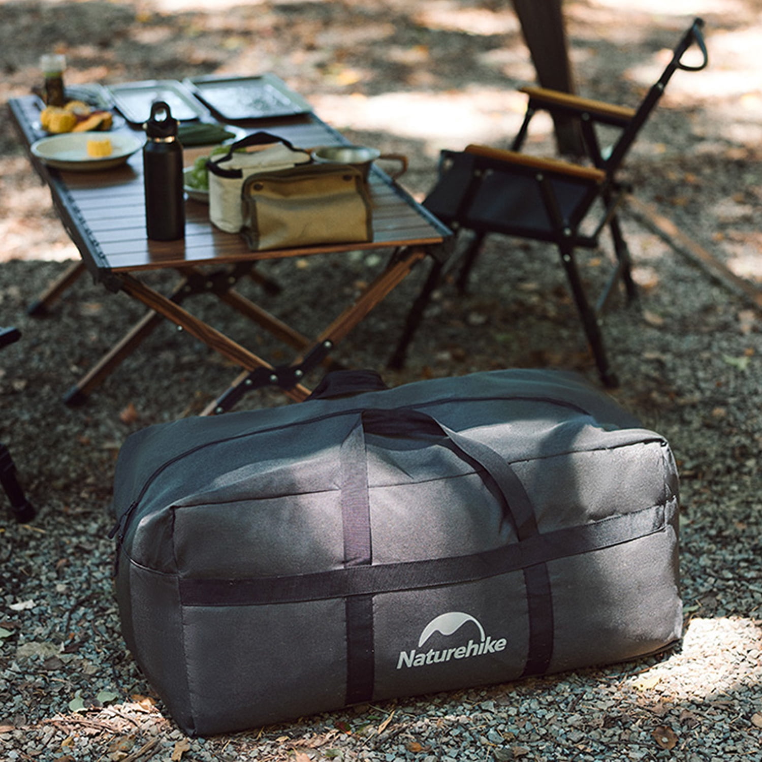 Naturehike, Collapsible Duffel Bag, Portable Large Capacity Storage Bag, Foldable Travel Luggage Bag for Adult, Sport Travel Duffel Bag